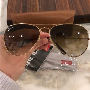 Ray-Ban Gold/Brown Aviator Gradient